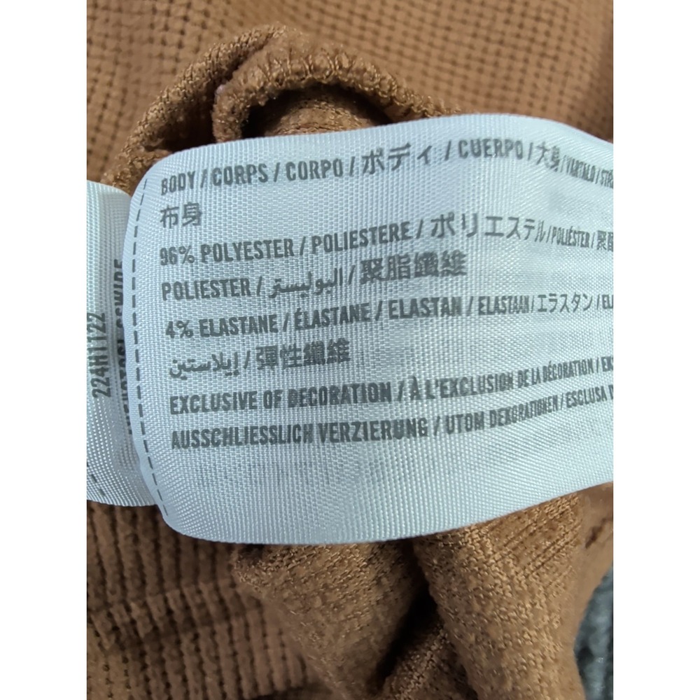 Abercrombie Kids Thermal Waffle Knit Henley Boys 11 12 Brown Moose Long Sleeve - Picture 6 of 7
